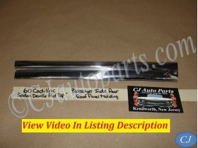 OEM 1959 1960 Cadillac Deville FLAT TOP RIGHT PASSENGER SIDE REAR ROOF PANEL MOLDING TRIM #4758193