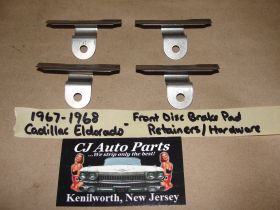 NEW 1967 1968 CADILLAC ELDORADO FRONT DISC BRAKES PAD RETAINER HARDWARE BRACKETS KIT