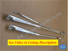 OEM 1969 1970 Cadillac Deville Fleetwood Calais TRICO WINDSHIELD WIPER ARMS - LEFT & RIGHT - POLISHED #1494618/#481201