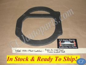 NEW 1959 1960 CADILLAC DEVILLE ELDORADO FLEETWOOD RIGHT PASSENGER SIDE KICK PANEL FRESH AIR INLET DOOR FOAM GASKET SEAL