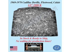 REM 1969-1970 CADILLAC DEVILLE FLEETWOOD CALAIS HOOD INSULATION 1/2" THICK - IN STOCK - CADHIN05