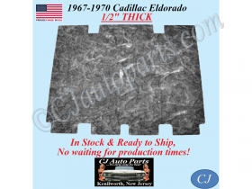 REM 1967 1968 1969 1970 CADILLAC ELDORADO HOOD INSULATION - 1/2" THICK - IN STOCK - CADHIN100