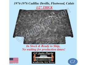 REM 1974 1975 1976 CADILLAC DEVILLE FLEETWOOD CALAIS HOOD INSULATION 1/2" THICK - IN STOCK - CADHIN125