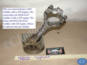 OEM 1964 1965 1966 1967 Cadillac Deville Fleetwood Eldorado Calais 429 ENGINE CONNECTING ROD & PISTON #6