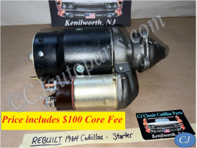 REBUILT 1964 CADILLAC DEVILLE ELDORADO FLEETWOOD TURBO-HYDRAMATIC TH400 DELCO REMY STARTER MOTOR WITH NEW SOLENOID