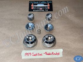 OEM 1959 1960 Cadillac Deville Eldorado Fleetwood DASH RADIO KNOBS BEZELS ESCUTCHEONS & HARDWARE #1471183