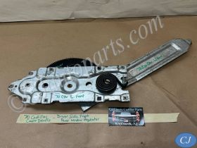 OEM 1970 Cadillac Coupe/Convertible Deville, Calais Coupe 2DR LEFT DRIVER SIDE FRONT DOOR WINDOW REGULATOR #9829791