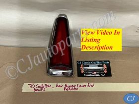OEM 1970 Cadillac Deville Fleetwood Calais LOWER REAR BUMPER END REFLECTOR LENS #917605/#5962445/#5964140