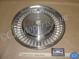 OEM 1971 1972 Cadillac Deville Fleetwood Calais 15" HUBCAP WHEEL COVER CREST EMBLEM #0001