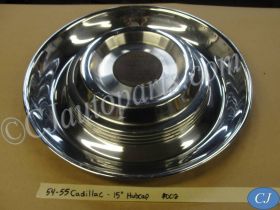 OEM 1954 1955 Cadillac Deville Eldorado Fleetwood 15" HUB CAP HUBCAP WHEEL COVER w/ CENTER CAP MEDALLION #002