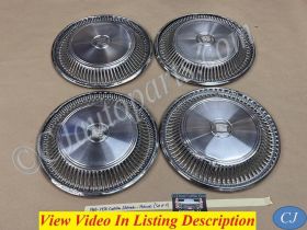 OEM 1969 1970 Cadillac Eldorado 15" HUBCAPS FACTORY ORIGINAL WHEEL COVERS ~ SET OF 4