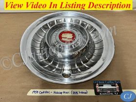 OEM 1958 1959 Cadillac Deville Eldorado Fleetwood 15" HUBCAP WHEEL COVERS (ONE HUBCAP)