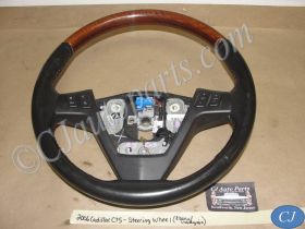 OEM 2006 2007 Cadillac CTS EBONY CASHMERE HEATED LEATHER & WOODGRAIN STEERING WHEEL #16866471/#16826130