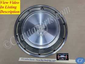 OEM 1972 1973 Cadillac Eldorado 15" HUBCAP WHEEL COVER #001 (Quantity: 1 Hub Cap)