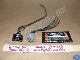 OEM 1963 1964 Cadillac Deville Eldorado Fleetwood DASH RADIO WIRE HARNESS PIGTAIL CONNECTORS