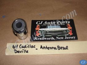 OEM 1963 1964 Cadillac Deville Eldorado Fleetwood POWER ANTENNA CHROME BEZEL TRIM ESCUTCHEON FENDER MOUNTED