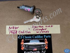 NEW 1968 CADILLAC DEVILLE ELDORADO FLEETWOOD CALAIS IGNITION LOCK CYLINDER WITH KEYS