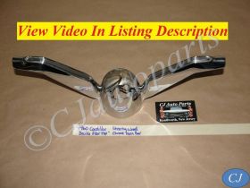 OEM 1960 Cadillac Deville Eldorado Fleetwood FLAT TOP STEERING WHEEL CHROME HORN BAR RING **TESTED** #764596