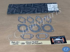 NEW Cadillac 1949 1950 1951 331 ENGINE EXHAUST MANIFOLD GASKET SET (9 GASKETS)