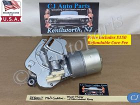 REBUILT 1963 CADILLAC DEVILLE ELDORADO FLEETWOOD WINDSHIELD WIPER MOTOR W/NEW WASHER PUMP