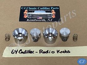 OEM 1963 1964 Cadillac Deville Eldorado Fleetwood DASH RADIO KNOBS ESCUTCHEONS TRIM #1481347