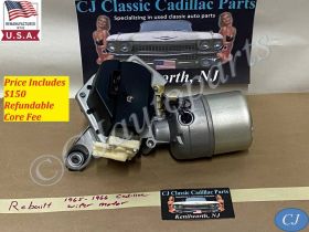 REBUILT 1965-1966 CADILLAC DEVILLE ELDORADO FLEETWOOD CALAIS WINDSHIELD WIPER MOTOR With NEW WASHER PUMP