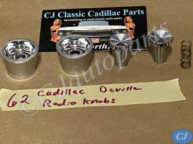OEM 1961 1962 Cadillac Deville Eldorado Fleetwood DASH RADIO KNOBS **EXCELLENT CONDITION** #1483210