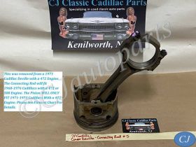 OEM 1968 1969 1970 1971 1972 1973 1974 1975 1976 Cadillac Deville Eldorado Fleetwood Calais 472/500 Engine CONNECTING ROD & PISTON #5 #1497207/#3633111