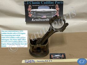 OEM 1968 1969 1970 1971 1972 1973 1974 1975 1976 Cadillac Deville Eldorado Fleetwood Calais 472/500 Engine CONNECTING ROD & PISTON #2 #1497207/#3633111