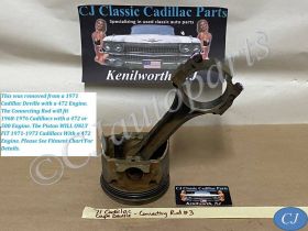 OEM 1968 1969 1970 1971 1972 1973 1974 1975 1976 Cadillac Deville Eldorado Fleetwood Calais 472/500 Engine CONNECTING ROD & PISTON #3 #1497207/#3633111