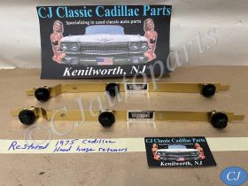 OEM 1975, 1976 Cadillac Deville Fleetwood Calais 1975 1976 1977 1978 Eldorado HOOD HINGE RETAINER MOUNTING BRACKETS - PAIR #3516238