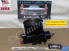 REBUILT Factory Original 1952 1953 1954 1955 Cadillac Deville Eldorado Fleetwood Series 62 Series 60 Saginaw POWER STEERING PUMP With RESERVOIR