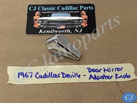 FACTORY ORIGINAL 1967 CADILLAC DEVILLE FLEETWOOD ELDORADO CALAIS CHROME DOOR MIRROR ADJUSTER KNOB