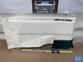 OEM 1971 1972 1973 1974 1975 1976 Cadillac Coupe Deville Calais 2 Dr LEFT DRIVER SIDE REAR LOWER DOOR PANEL ARM REST ~ WHITE WITH GREEN CARPET