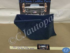 EM 1971 1972 1973 1974 1975 1976 Cadillac Deville Eldorado Fleetwood Calais RIGHT PASSENGER SIDE KICK PANEL WASTE BASKET TRASH CAN BLUE
