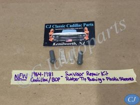 NEW 1964 1965 1966 1967 1968 1969 1970 1971 1972 1973 1974 1975 1976 1977 1978 1979 1980 1981 CADILLAC DEVILLE ELDORADO FLEETWOOD SEVILLE CALAIS SUNVISOR REPAIR KIT ROD END RUBBER TIP BUSHING  & PLASTIC SLEEVES (4 PC)