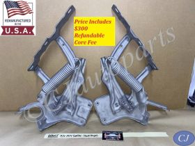 1971 1972 1973 1974 Cadillac Deville Eldorado Calais Fleetwood REBUILT HOOD HINGES WITH NEW RIVETS - LEFT & RIGHT