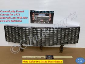 OEM 1975 1976 Cadillac Eldorado FRONT UPPER GRILL WITH MOUNTING BRACKETS #1606877
