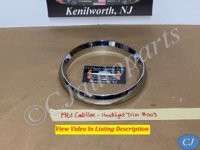 OEM 1961 Cadillac Deville Eldorado Fleetwood CHROME HEADLIGHT BEZEL DOOR TRIM #003 - #1475790/#3512425
