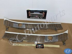 OEM 1959 Cadillac Deville Eldorado Fleetwood WINDSHIELD WIPER COWL GRILL TRIM TRANSMISSION COVER - RIGHT & LEFT #4783622/#4783621/#4782683