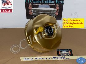 REBUILT FACTORY ORIGINAL 1962 1963 CADILLAC DELCO MORAINE POWER BRAKE BOOSTER