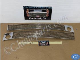 OEM 1963 1964 Cadillac Deville Eldorado Fleetwood LEFT & RIGHT WINDSHIELD WIPER COWL GRILL BEZEL TRIM #1479146/#1479147