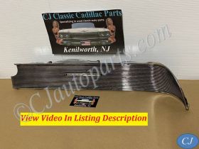 OEM 1961 Cadillac Deville Eldroado Fleetwood DASH CHROME SPEAKER GRILL TRIM WITH EMBLEM #1475164