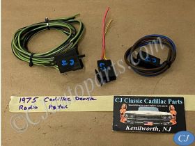 OEM 1974 1975 1976 Cadillac Deville Eldorado Fleetwood Calais DASH RADIO WIRE HARNESS PIGTAIL CONNECTORS
