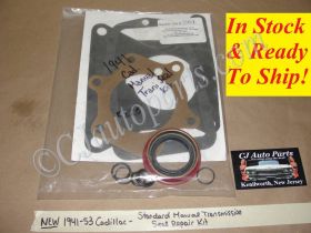 NEW 1941 1942 1946 1947 1948 1949 1950 1951 1952 1953 CADILLAC DEVILLE ELDORADO FLEETWOOD STANDARD MANUAL TRANSMISSION GASKET SEAL REPAIR KIT