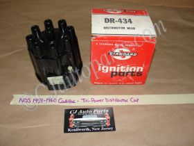 NOS 1958 1959 1960 CADILLAC DEVILLE ELDORADO FLEETWOOD TRI-POWER DISTRIBUTOR CAP (MODELS WITH THREE-2BBL CARBS ONLY)