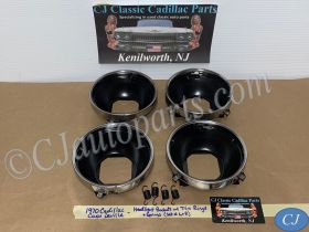 OEM 1969 1970 1971 1972 1973 1974 Cadillac Deville Eldorado Fleetwood Calais LEFT & RIGHT INNER & OUTER HEADLIGHT BUCKETS WITH TRIM RINGS #5963839/#5963840/#5963838