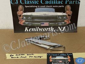 OEM 1960 Cadillac Deville Eldorado Fleetwood UPPER REAR QUARTER PANEL CROWN FIN MOLDING TRIM #4782046/#3632020
