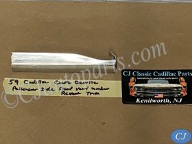 OEM 1959 1960 Cadillac Coupe Deville Series 62 RIGHT PASSENGER SIDE TOP OF FRONT DOOR VENT WINDOW LOWER REVEAL MOLDING #4754087