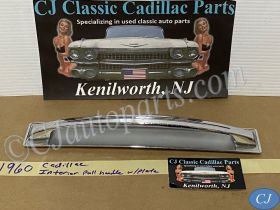 OEM 1960 Cadillac Deville INTERIOR DOOR PULL HANDLE WITH BACK PLATE ESCUTCHEON TRIM #4780949/#4780948